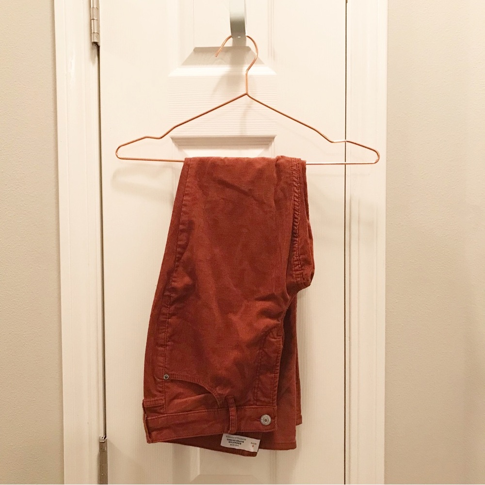 Old navy rockstar high rise super skinny rust orange corduroy size 4 petite